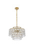 Elegant Lighting 1102D18BR Mila 18 inch pendant in brass