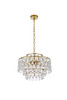 Elegant Lighting 1102D18BR Mila 18 inch pendant in brass