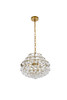 Elegant Lighting 1106D16BR Savannah 16 inch pendant in brass