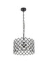 Elegant Lighting 1111D16BK Lyla 16 inch pendant in black