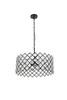 Elegant Lighting 1111D21BK Lyla 21 inch pendant in black