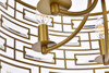 Elegant Lighting 1108D24BR Kennedy 24 inch pendant in brass