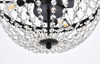 Elegant Lighting 1113D14BK Valeria 14 inch pendant in black