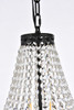 Elegant Lighting 1113D14BK Valeria 14 inch pendant in black