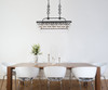 Elegant Lighting 1219G32BK Nordic 32 inch rectangle pendant in black