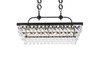 Elegant Lighting 1219G32BK Nordic 32 inch rectangle pendant in black