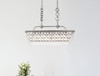 Elegant Lighting 1219G32AS Nordic 32 inch rectangle pendant in antique silver