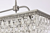 Elegant Lighting 1219G32AS Nordic 32 inch rectangle pendant in antique silver