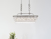 Elegant Lighting 1219G32AS Nordic 32 inch rectangle pendant in antique silver
