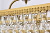 Elegant Lighting 1219G32BR Nordic 32 inch rectangle pendant in brass