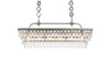 Elegant Lighting 1219G40AS Nordic 40 inch rectangle pendant in antique silver