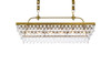 Elegant Lighting 1219G40BR Nordic 40 inch rectangle pendant in brass