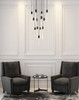 Elegant Lighting 2066G26BK Weston 13 lights pendant in black