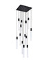 Elegant Lighting 2066G26BK Weston 13 lights pendant in black