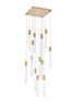 Elegant Lighting 2066G26SG Weston 13 lights pendant in satin gold