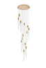 Elegant Lighting 2067G30SG Weston 13 lights pendant in satin gold