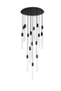 Elegant Lighting 2067G36BK Weston 16 lights pendant in black