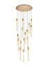 Elegant Lighting 2067G36SG Weston 16 lights pendant in satin gold