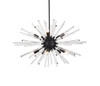 Elegant Lighting 2502D32BK Sienna 32 inch crystal rod pendant in black