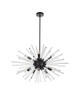 Elegant Lighting 2502D32BK Sienna 32 inch crystal rod pendant in black