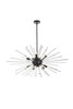 Elegant Lighting 2502D46BK Sienna 46 inch crystal rod pendant in black