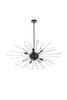 Elegant Lighting 2502D46BK Sienna 46 inch crystal rod pendant in black