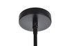 Elegant Lighting 2502D46BK Sienna 46 inch crystal rod pendant in black