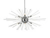 Elegant Lighting 2502D42C Sienna 42 inch crystal rod pendant in chrome