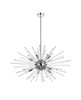 Elegant Lighting 2502D36C Sienna 36 inch crystal rod pendant in chrome