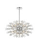 Elegant Lighting 2500D36C Vera 36 inch crystal starburst oval pendant in chrome