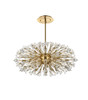 Elegant Lighting 2500D42SG Vera 42 inch crystal starburst oval pendant in gold