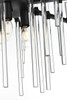 Elegant Lighting 2502D23BK Sienna 23 inch crystal rod pendant in black