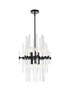 Elegant Lighting 2502D17BK Sienna 17 inch crystal rod pendant in black