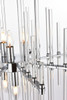 Elegant Lighting 2502D23C Sienna 23 inch crystal rod pendant in chrome