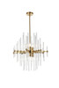 Elegant Lighting 2502D23SG Sienna 23 inch crystal rod pendant in gold