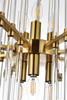 Elegant Lighting 2502D23SG Sienna 23 inch crystal rod pendant in gold