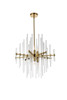 Elegant Lighting 2502D23SG Sienna 23 inch crystal rod pendant in gold