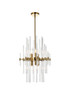 Elegant Lighting 2502D17SG Sienna 17 inch crystal rod pendant in gold