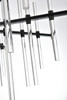 Elegant Lighting 2502D31BK Sienna 31 inch crystal rod pendant in black