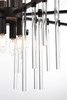 Elegant Lighting 2502D27BK Sienna 27 inch crystal rod pendant in black
