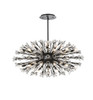 Elegant Lighting 2500D48BK Vera 48 inch crystal starburst oval pendant in black