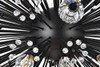 Elegant Lighting 2500D48BK Vera 48 inch crystal starburst oval pendant in black