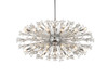 Elegant Lighting 2500D48C Vera 48 inch crystal starburst oval pendant in chrome