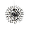 Elegant Lighting 2500D32BK Vera 32 inch crystal starburst round pendant in black