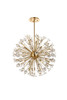 Elegant Lighting 2500D32SG Vera 32 inch crystal starburst round pendant in gold