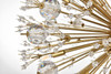 Elegant Lighting 2500D32SG Vera 32 inch crystal starburst round pendant in gold