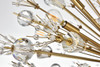 Elegant Lighting 2500D38SG Vera 38 inch crystal starburst round pendant in gold