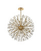 Elegant Lighting 2500D38SG Vera 38 inch crystal starburst round pendant in gold