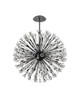 Elegant Lighting 2500D44BK Vera 44 inch crystal starburst round pendant in black