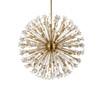 Elegant Lighting 2500D44SG Vera 44 inch crystal starburst round pendant in gold